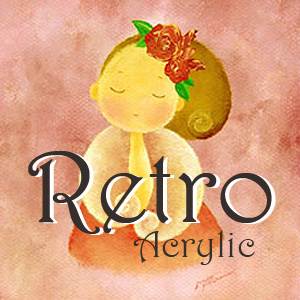 レトロ・アクリル画